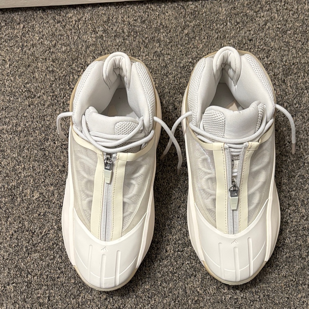 White Zip-Up Sneakers